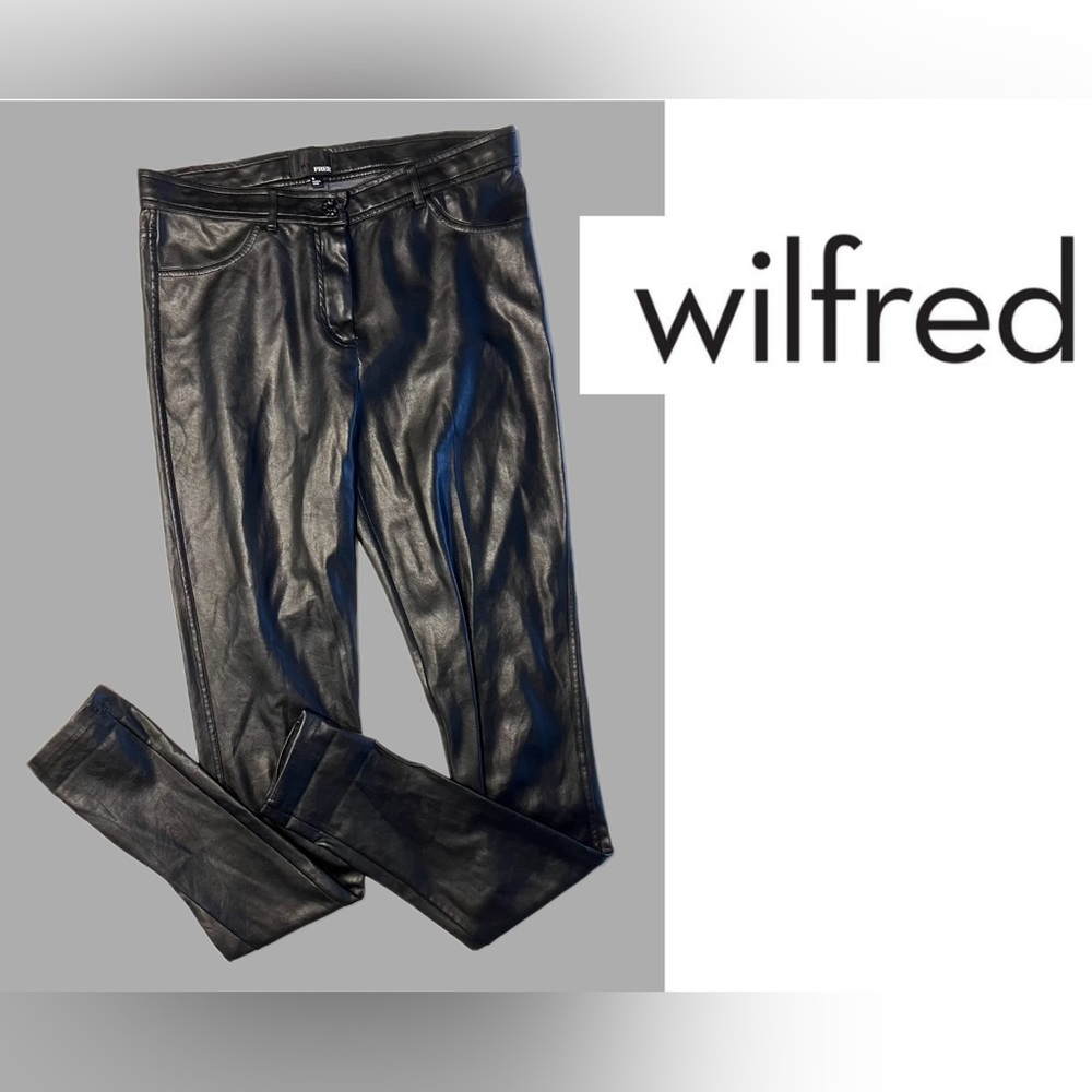 Wilfred Black Faux Leather Skinny Pants
